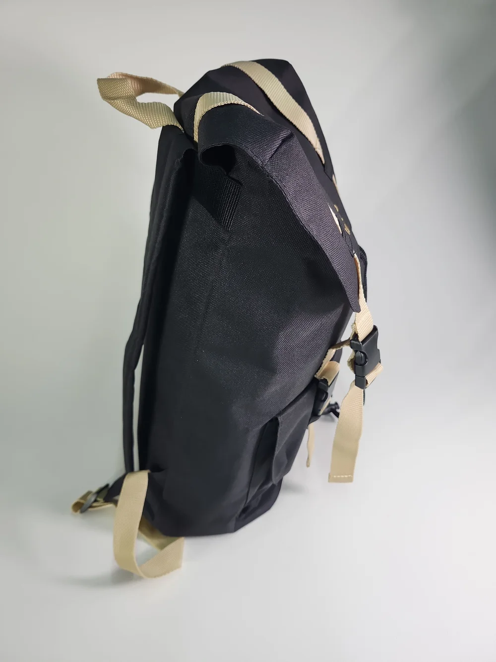 Ducks Unlimited Black Backpack with Tan Straps